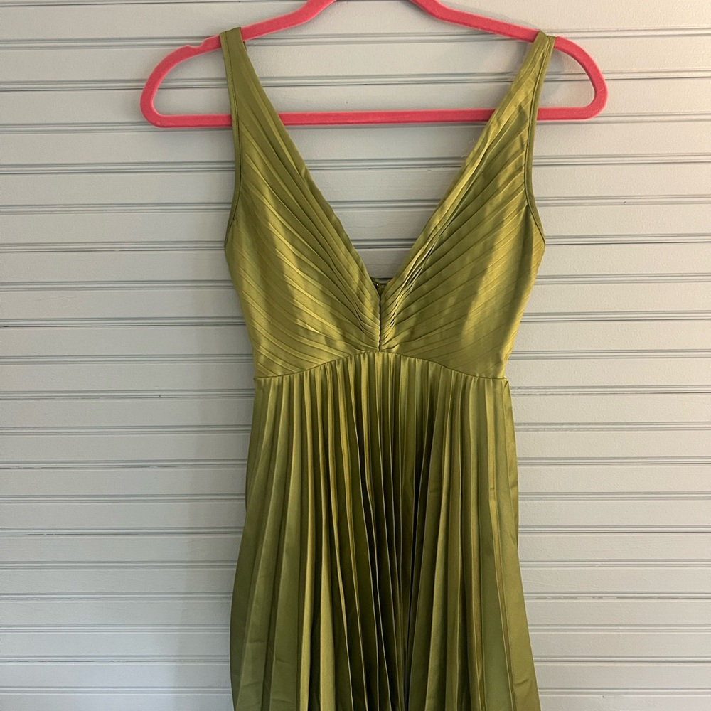 Abercrombie & Fitch Green Plunge Neck Sundress